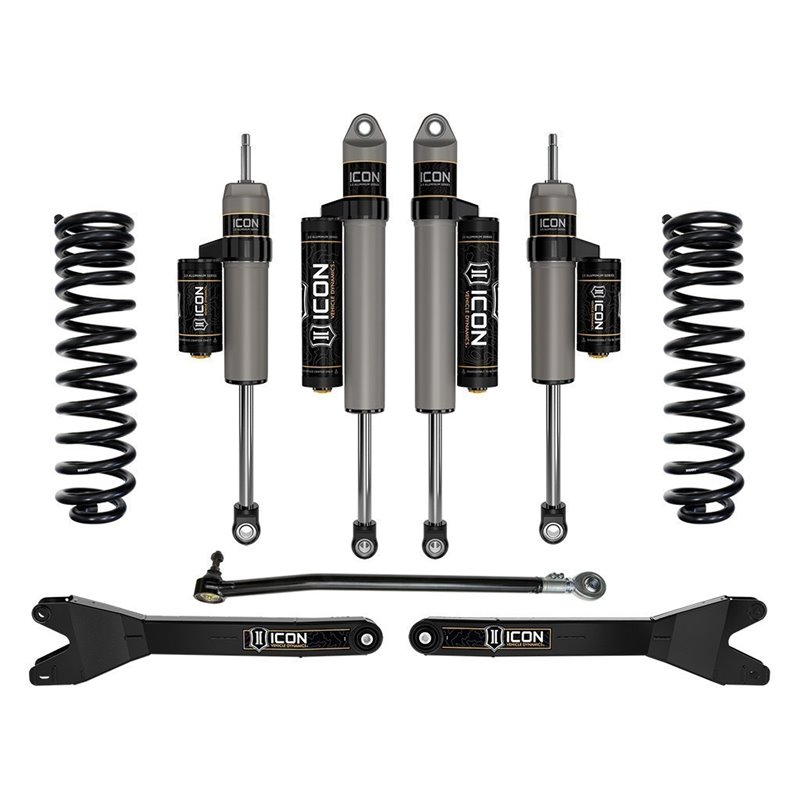 ICON Alloys | 2023 Ford F-250/F-350 Super Duty 4WD Diesel, 2.5" Lift, Stage 3 Suspension System w/ Radius Arms