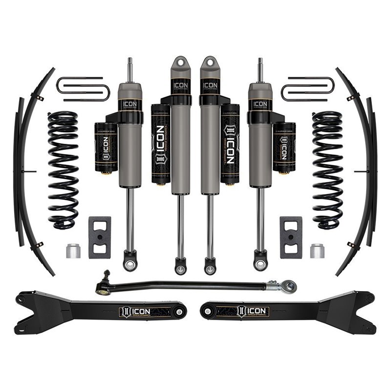 ICON Alloys | 2023 Ford F-250/F-350 Super Duty 4WD Diesel, 2.5" Lift, Stage 3 Suspension System w/ Radius Arms and Expansion Pac