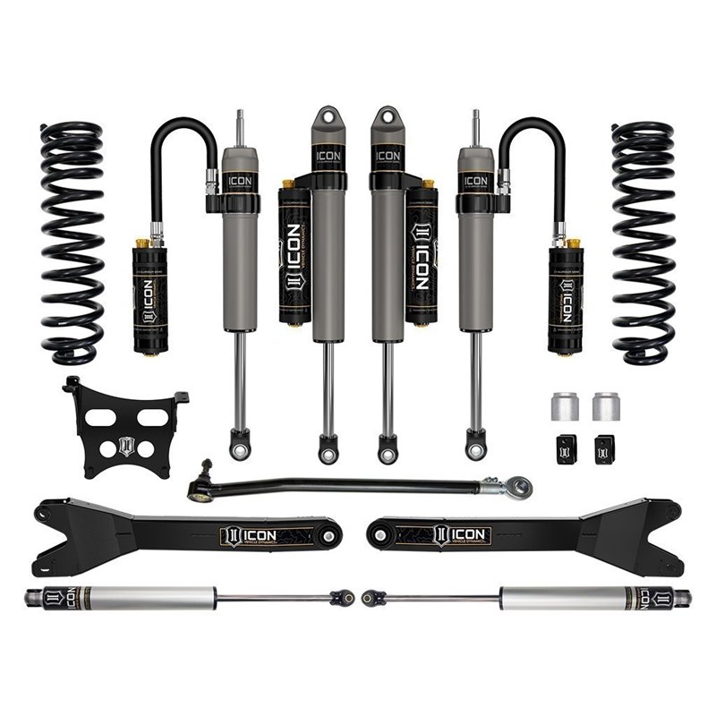 ICON Impact | 2023 Ford F-250/F-350 Super Duty 4WD Diesel, 2.5" Lift, Stage 5 Suspension System w/ Radius Arms