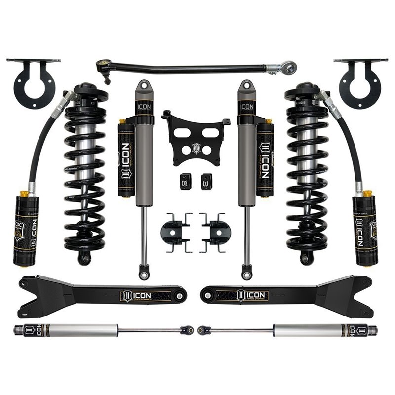 ICON Impact | 2023 Ford F-250/F-350 4WD, 2.5-3" Lift, Stage 4 Coilover Conversion System with Radius Arms