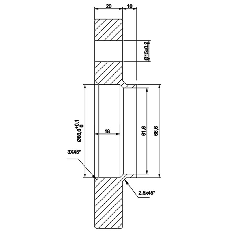 DAI | Wheel Spacer 20mm / 66.6mm / 5x112