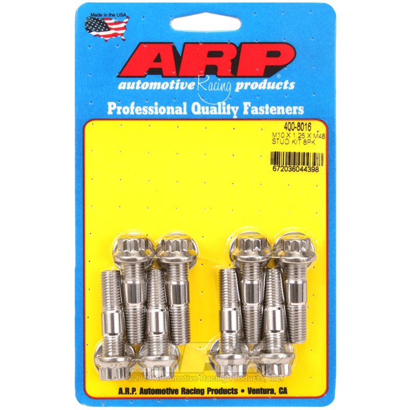 ARP | Sport Compact M10 x 1.25 x 48mm Stainless Accessory Studs (8 pack)