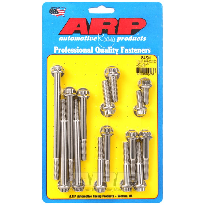 ARP | Ford 289-302 SS 12pt Aluminum Water Pump and Front Cover Bolt Kit