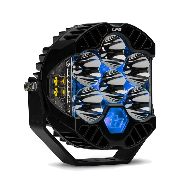 Baja Designs | LP6 Pro LED Auxiliary Light Pod - Light Pattern: Driving/Combo Color: Clear Backlight: Blue