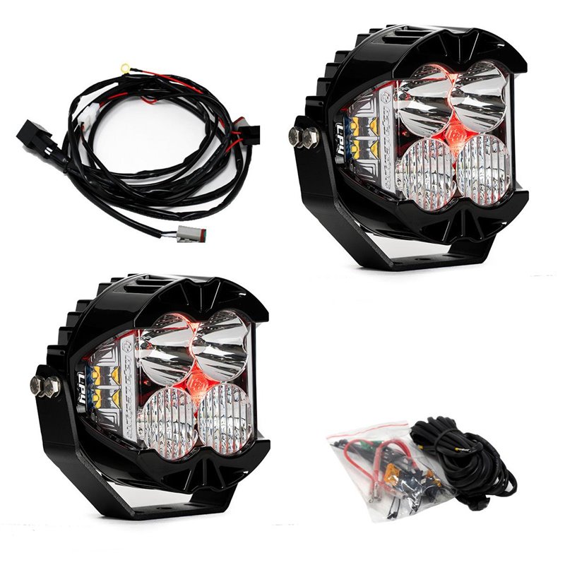 Baja Designs | LP4 Pro LED Auxiliary Light Pod Pair - Light Pattern: Driving/Combo Color: Clear Backlight: Red