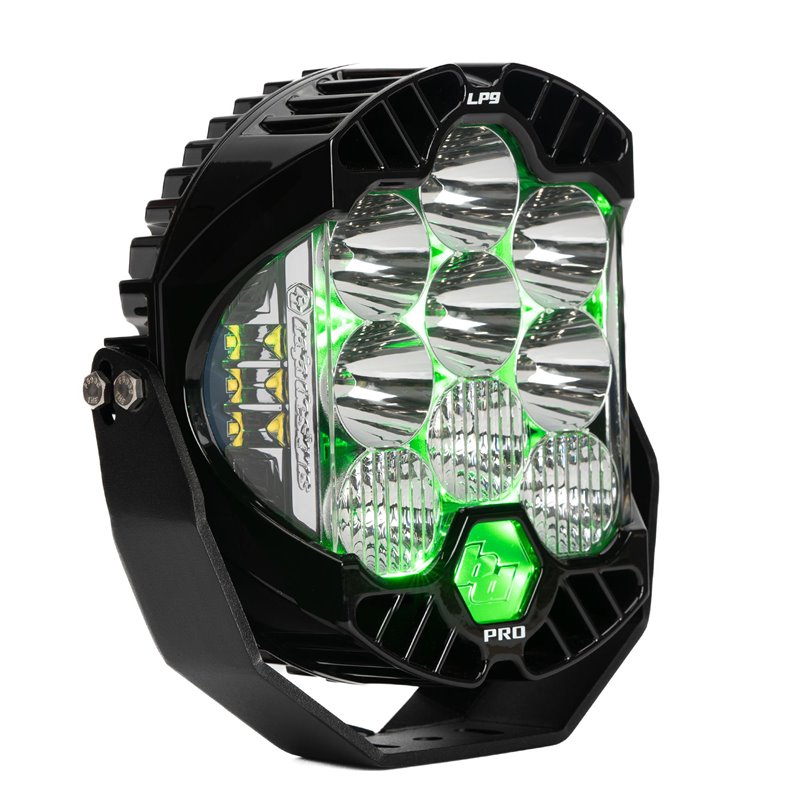 Baja Designs | LP9 Pro LED Auxiliary Light Pod - Light Pattern: Driving/Combo Color: Clear Backlight: Green