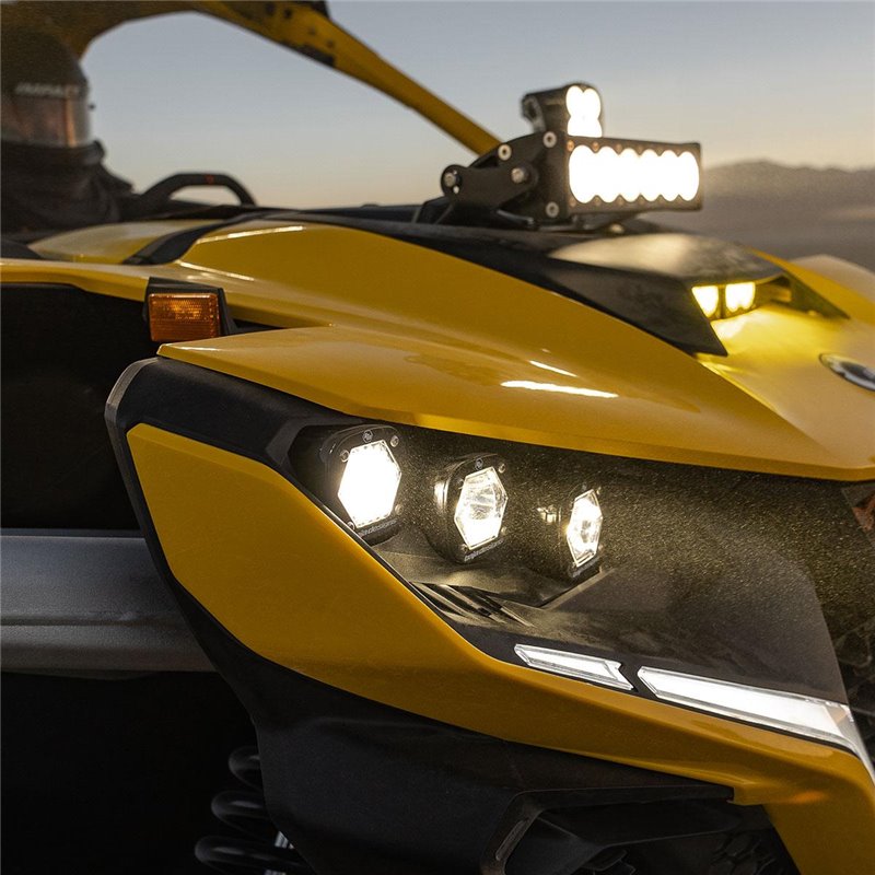 Baja Designs | Can-Am Maverick R Triple S1 Headlight Kit - Light Pattern: Multi-Pattern Color: Clear