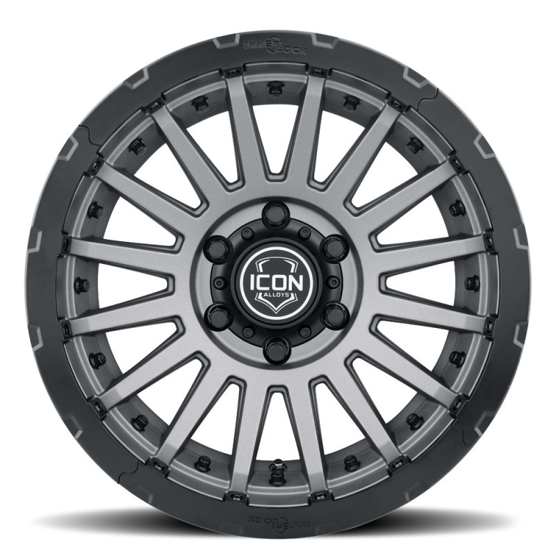 ICON Alloys | Recon Pro, Charcoal, 17 x 8.5 / 6 x 5.5, 0mm Offset, 4.75" BS
