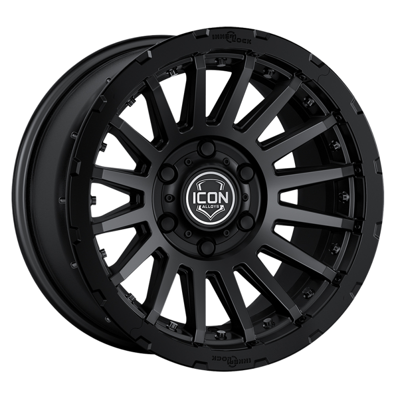 ICON Alloys | Recon Pro, Satin Black, 17 x 8.5 / 6 x 5.5, 0mm Offset, 4.75" BS