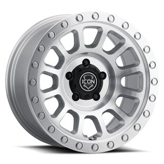 ICON Alloys | Hulse, Silver Machined, 17 x 8.5 / 6 x 135, 6mm Offset, 5" BS