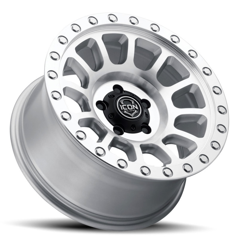 ICON Alloys | Hulse, Silver Machined, 17 x 8.5 / 6 x 135, 6mm Offset, 5" BS