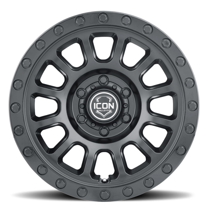 ICON Alloys | Hulse, Double Black, 17 x 8.5 / 6 x 5.5, 0mm Offset, 4.75" BS