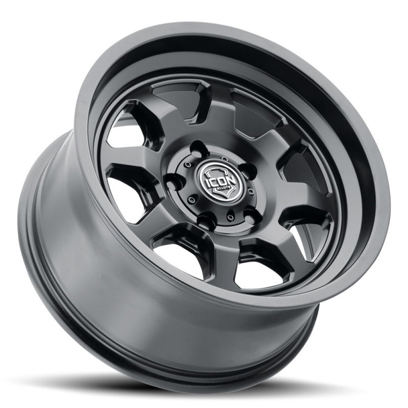 ICON Alloys | Nuevo, Satin Black, 17 x 8.5 / 6 x 5.5, 0mm Offset, 4.75" BS