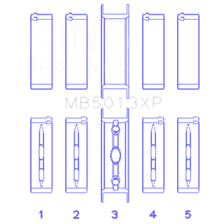 King Bearings | MAIN BEARING SET For GM VORTEC /LS-SERIES GEN III IV