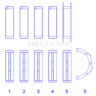 King Bearings | MAIN BEARING SET For FORD 281 4.6L SOHC 16V