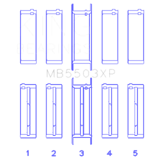 King Bearings | MAIN BEARING SET For FORD V8 351CI 5.8L 16V