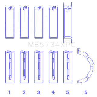 King Bearings | MAIN BEARING SET For FORD 302 CID COYOTE