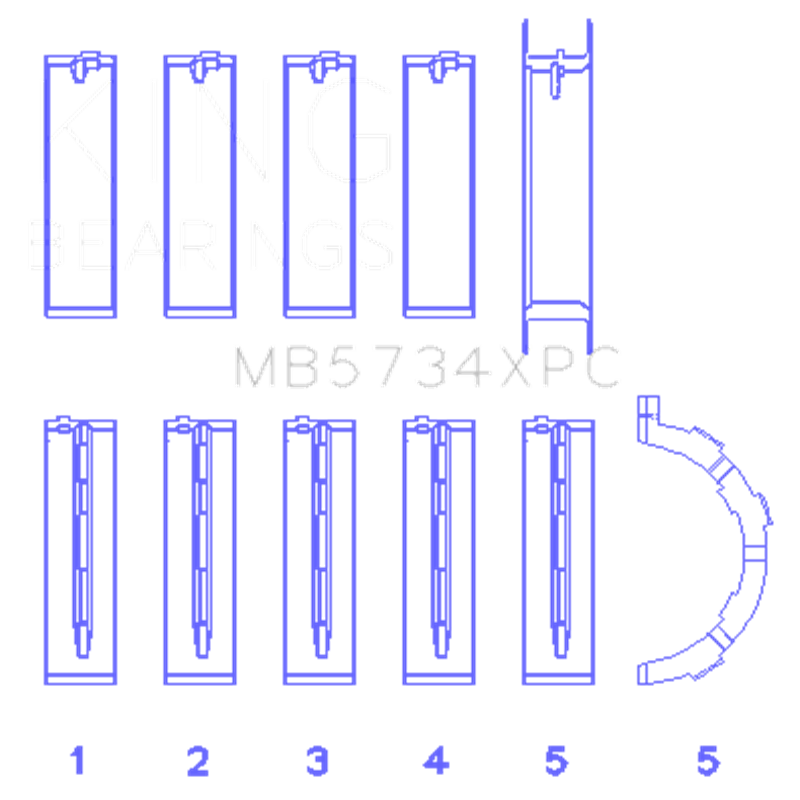 King Bearings | MAIN BEARING SET For FORD 302 CID COYOTE
