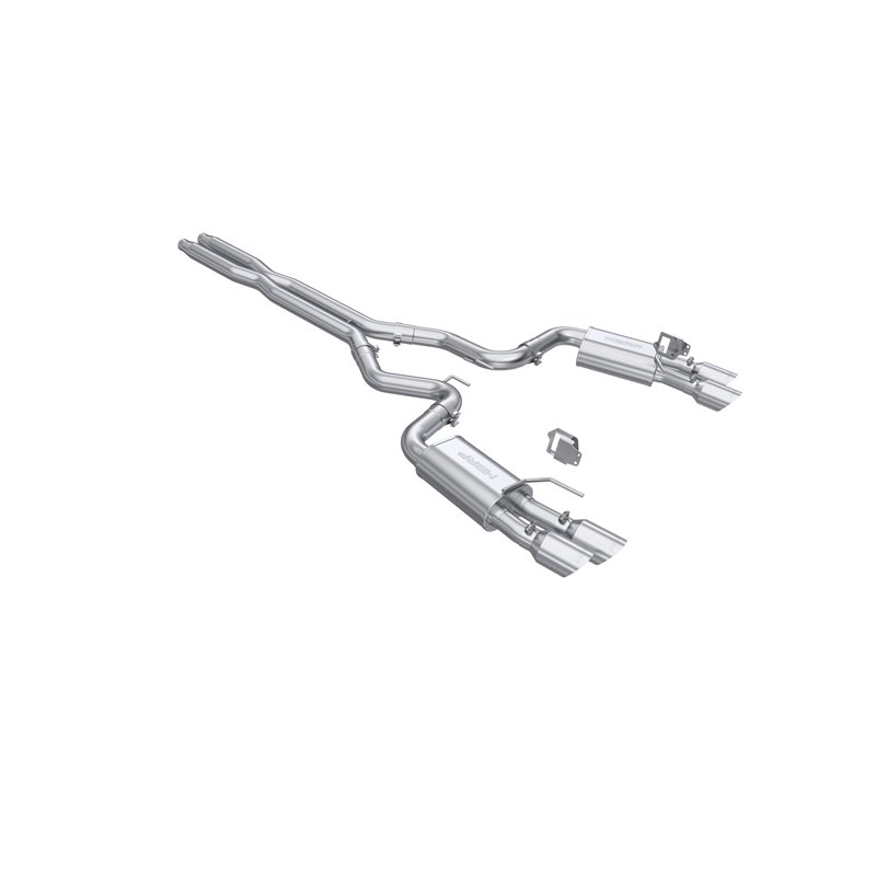 MBRP | Exhaust 3in. Cat Back with Quad 4in. Dual Wall Tips Street Version AL - Mustang GT / GT Premium 5.0L 2024