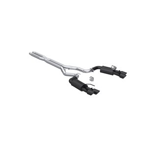 MBRP | Exhaust 3in. Cat Back with Quad 4in. Dual Wall Tips Street Version Black Coated - Mustang GT / GT Premium 5.0L 2024