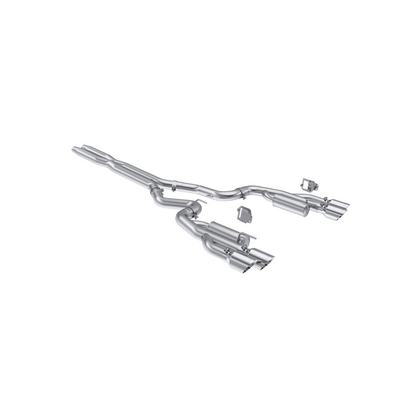 MBRP | Exhaust 3in. Cat Back with Quad 4in. Dual Wall Tips Race Version AL - Mustang GT / GT Premium 5.0L 2024
