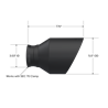 MBRP | Exhaust 5in. OD, SEC 70 inlet, 7.7in. in length, Dual Wall, Angle Cut, BLK Tip Pairs. - Charger / Durango  2015-2024