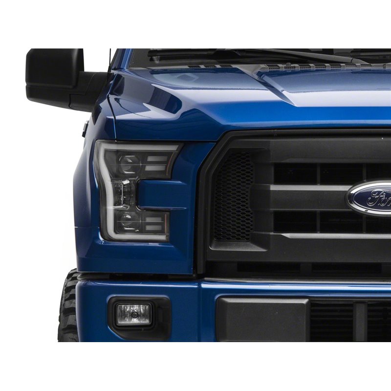 Raxiom | G3 Projector Headlights with LED Accent Black Housing Clear Lens - F-150 2.7T / 3.5L / 5.0L 2015-2017