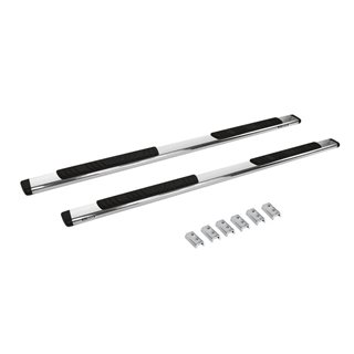 Go Rhino | 5" OE Xtreme Low Profile Side Steps w/ Brackets Kit - Stainless - Silverado / Sierra 2500 HD / 3500 HD 6.6L 2015
