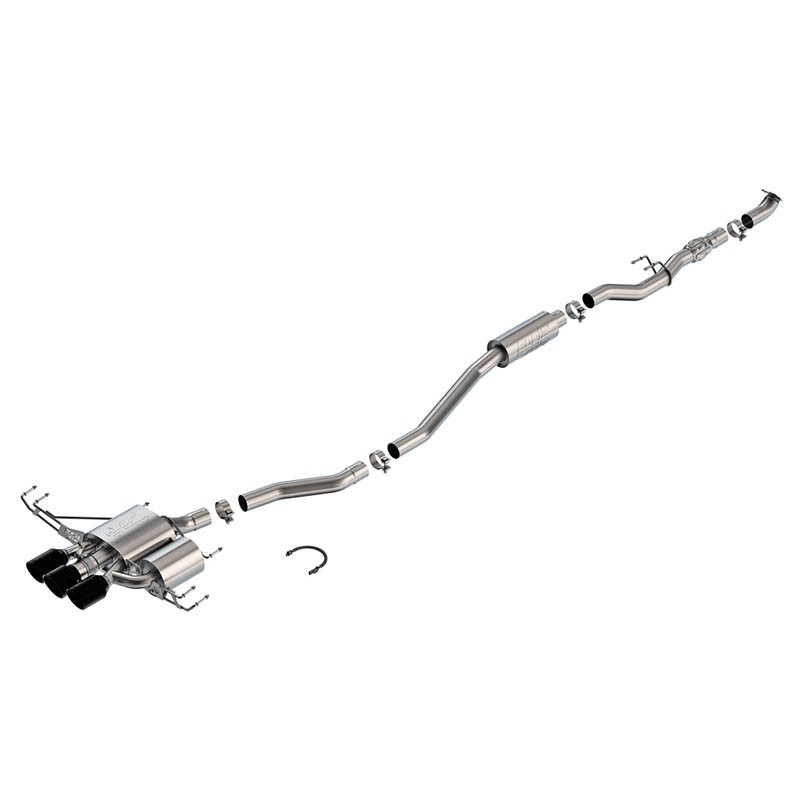 Borla | Cat-Back Exhaust ATAK , Chrome Black Tips - Civic Type R FL5 2023-2024 BORLA Cat-Back Exhausts