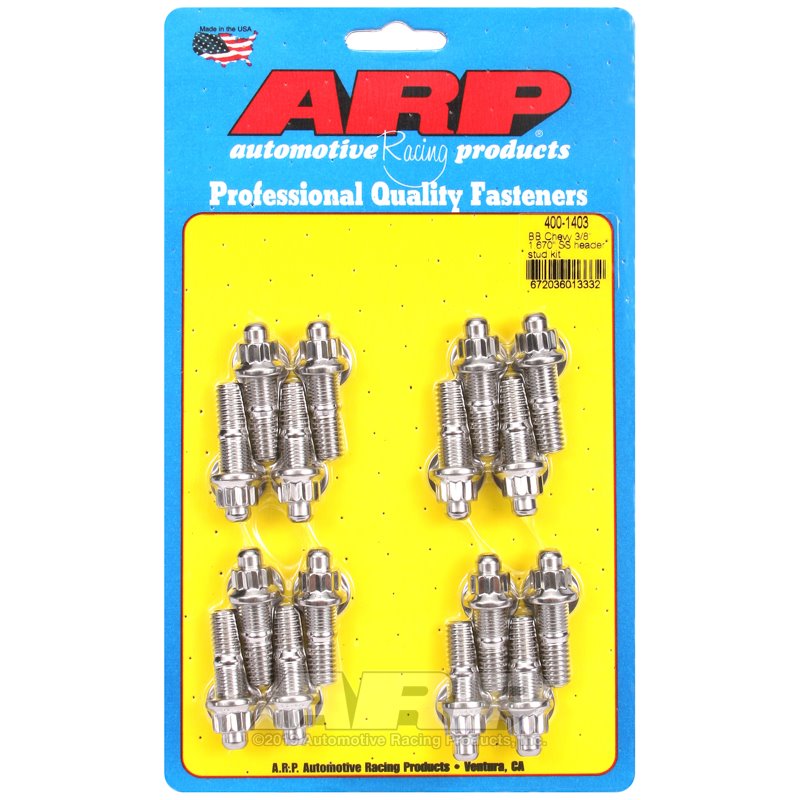 ARP | BB Chevy 3/8 x 1.670 SS Header Stud Kit