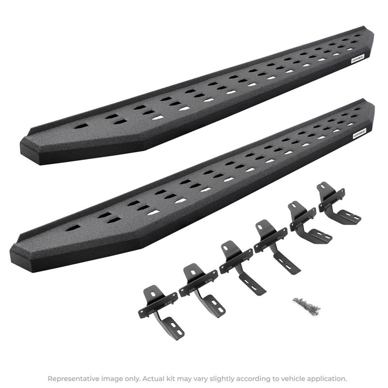 Go Rhino | RB20 Running Boards w/ Mounting Brackets Kit - F-150 / F-250 / F-350 2015-2021