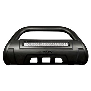 TrailFX | 3.5" OVAL BULL BAR W. LIGHT OP BLK - Gladiator / Wrangler (JL) 2018-2023