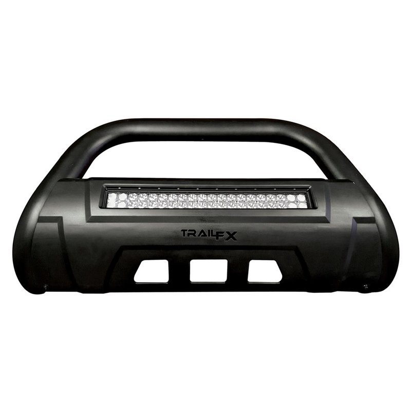 TrailFX | 3.5" OVAL BULL BAR W. LIGHT OP BLK - Gladiator / Wrangler (JL) 2018-2023
