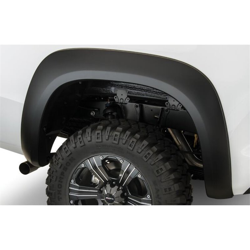 Bushwacker | 30056-02 Black Extend-A-Fender Style Smooth Finish Rear Fender Flares for 22-23 Toyota Tundra - Tundra 3.5T 2022-20