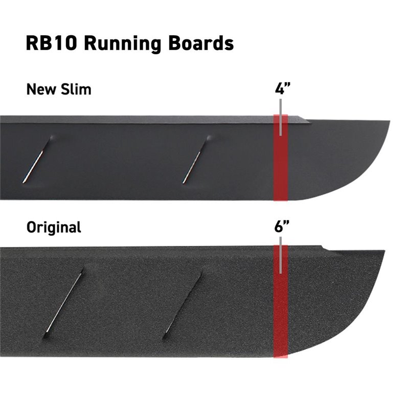 Go Rhino | RB10 Slim Line Running Boards - 57" long - BOARDS ONLY - Bronco 2.3T / 2.7T 2021