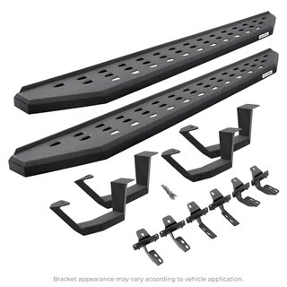 Go Rhino | RB20 Running Boards w/ Mounting Brackets, 2 Pairs Drop Steps Kit - Ram 1500 / 2500 / 3500 2009-2011