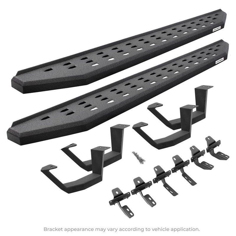 Go Rhino | RB20 Running Boards w/ Mounting Brackets, 2 Pairs Drop Steps Kit - Tundra 4.0L / 4.7L / 5.7L 2007