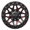 RTX | Zion 18x9 8x180 ET20 CB125.1 Gloss Black Milled Red