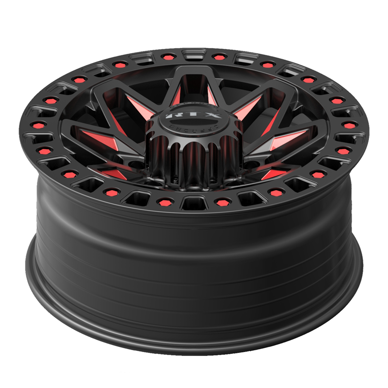 RTX | Zion 18x9 8x180 ET20 CB125.1 Gloss Black Milled Red