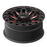 RTX | Zion 18x9 8x180 ET20 CB125.1 Gloss Black Milled Red