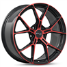 RTX | RS01 19x8.5 5x114.3 ET38 CB73.1 Noir Lustré Machiné Rouge