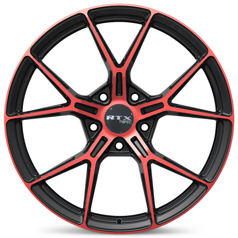 RTX | RS01 20x9 5x114.3 ET35 CB73.1 Gloss Black Machined Red