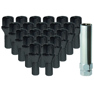 Ceco | (20)Noir Zinc 6 SPLINE BOLT 14X1.25 28mm Thread Length