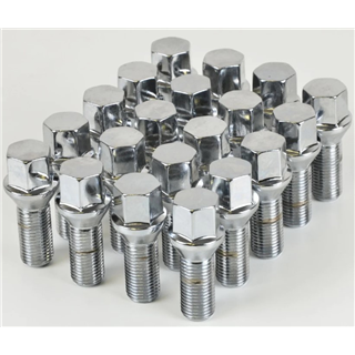 Ceco | (20) Boulon Cone Seat 15x1.25 28mm Longueur 17mm Hex Chrome