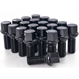Ceco | (20) Boulon Radius 15x1.25 28mm Filet 17mm Hex Noir Zinc