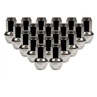 Ceco | (20) CHROME OEM BULGE AC FORD 14X2.0 54mm HEIGHT 21mm HEX