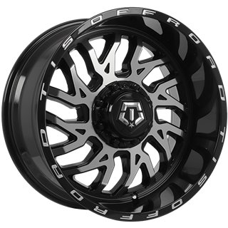 TIS Wheels | 544 22x12.0 ET-44 - Gloss Black - Machined Face