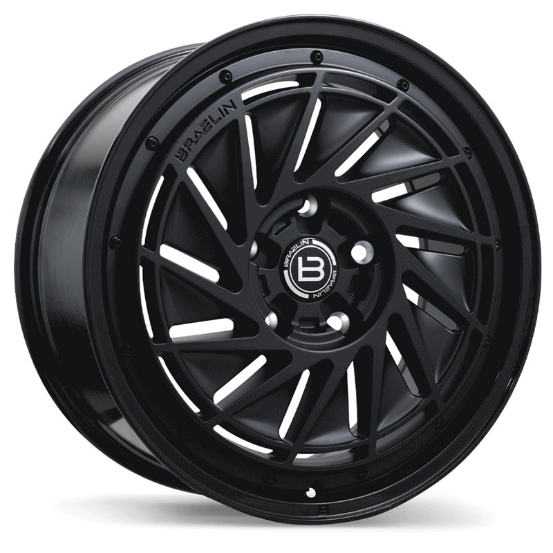 Braelin | BR16 19x8.5 ET25 - Matte Black with Gloss Black Lip