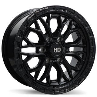 Fast HD | Muramasa 17x8.0 ET45 - Gloss Black with Grey Milling