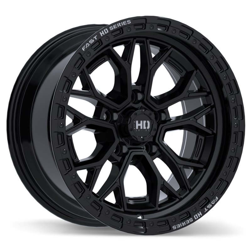 Fast HD | Muramasa 17x9.0 ET0 - Gloss Black with Grey Milling